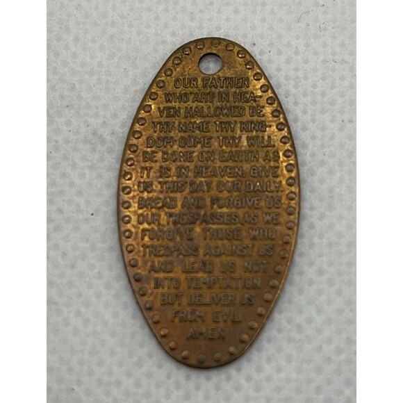 Our Father Who Art In Heaven....Elongated The Lord's Prayer Religious Token Coin - Picture 1 of 3